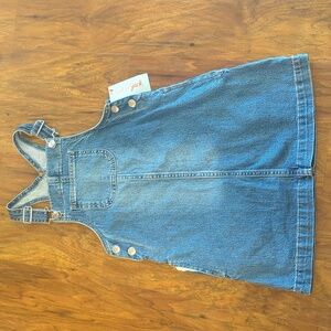 NWT: Kids Denim Overall Dress